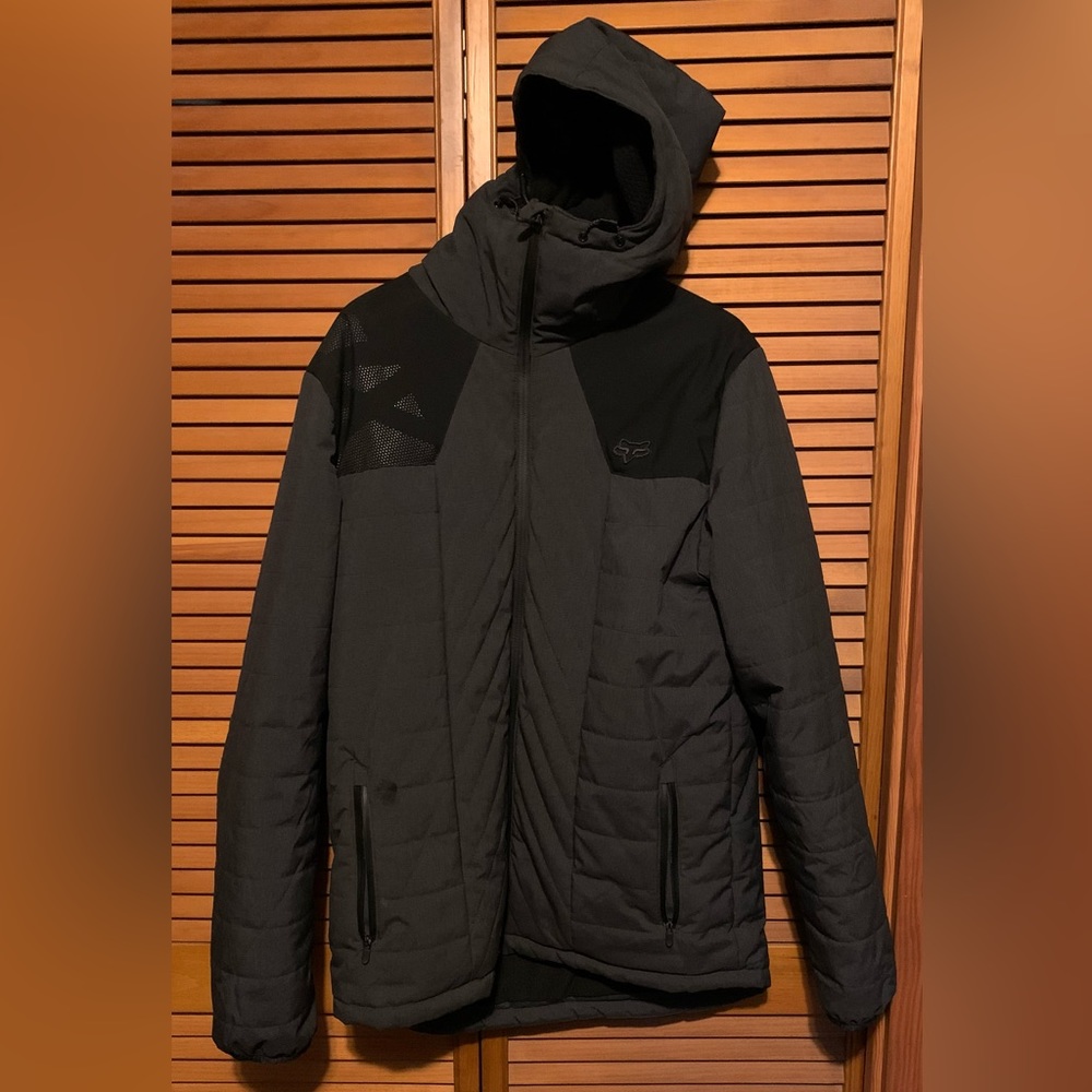 Fox Racing winter jacket, large, charcoal and black